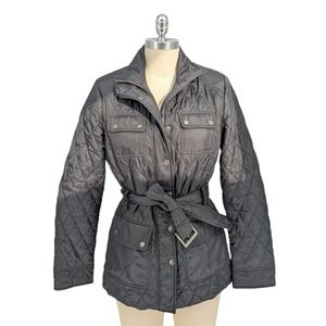 01409 Banana Republic Quilted Puffer Jacket Coat Gray size Medium winter fall